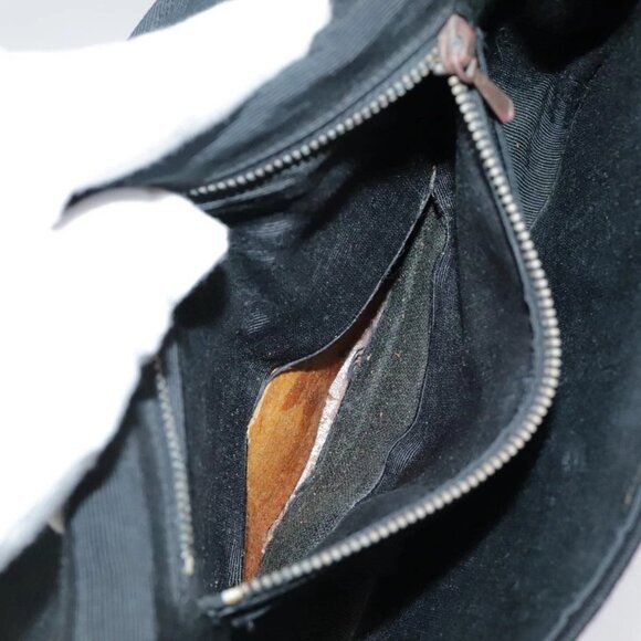 CHANEL Chain Shoulder Bag Cotton Black Gold CC - Picture 10 of 16